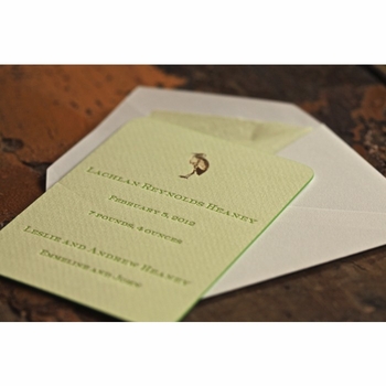 Letterpress Baby Announcement - Lachlan