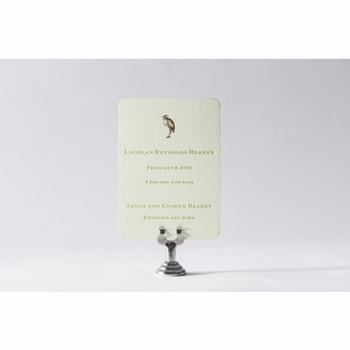 Letterpress Baby Announcement - Lachlan
