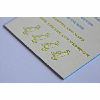 letterpress duck baby announcement - welles