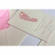 letterpress footprint baby announcement - kendall