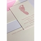 letterpress footprint baby announcement - kendall