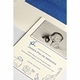 letterpress monkey baby announcement - james