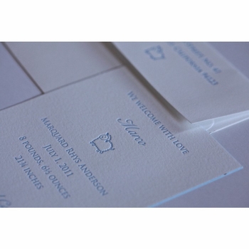 Letterpress Sheep Baby Announcement - Marco