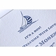 Letterpress Ship Baby Announcement - Taft