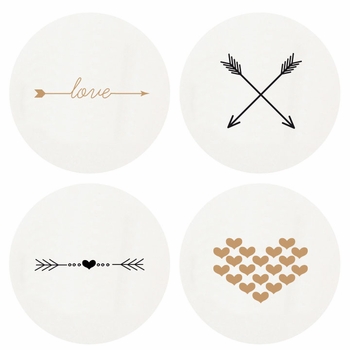 Letterpressed Arrow Coasters