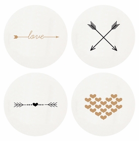 Letterpressed Arrow Coasters