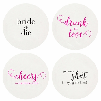 Letterpressed Bachelorette Coasters