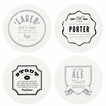 Letterpressed Beer Coasters