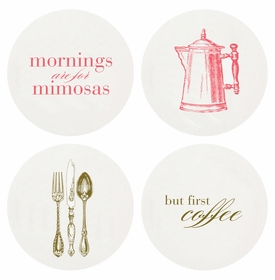 Letterpressed Brunch Coasters
