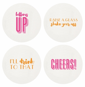 Letterpressed Cheers Coasters