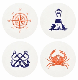 Letterpressed Coastal Coasters