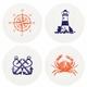 Letterpressed Coastal Coasters