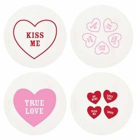Letterpressed Conversation Heart Coasters