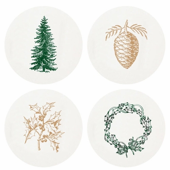 Letterpressed Greens Coasters