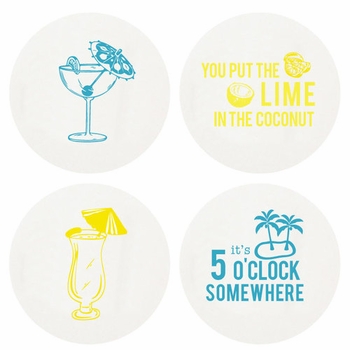 Letterpressed Happy Hour Coasters