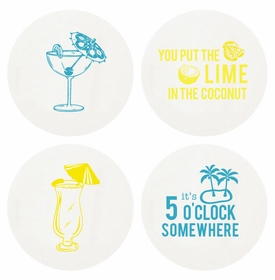Letterpressed Happy Hour Coasters