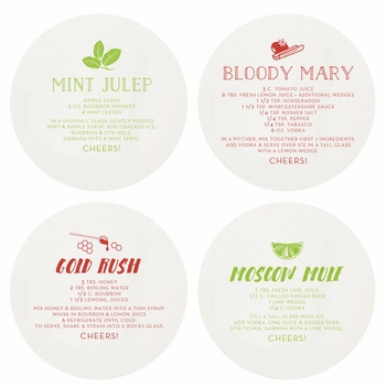 Letterpressed Julep Coasters