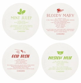 Letterpressed Julep Coasters
