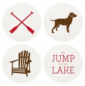 Letterpressed Lake Life Coasters
