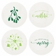 Letterpressed Mistletoe Coasters