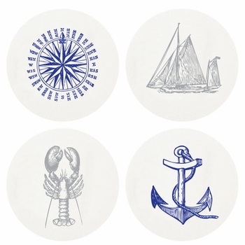 Letterpressed Nautical Coasters