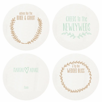 Letterpressed Newlywed Coasters