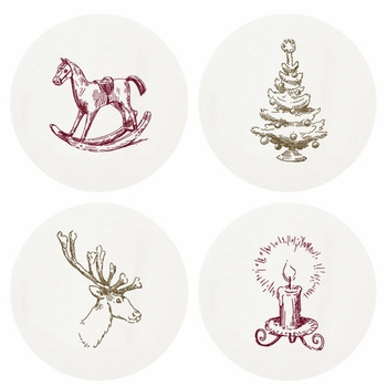 Letterpressed Noel Coasters