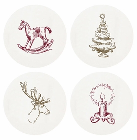 Letterpressed Noel Coasters