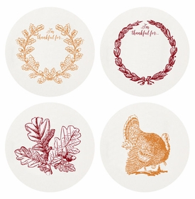Letterpressed Thankful Coasters