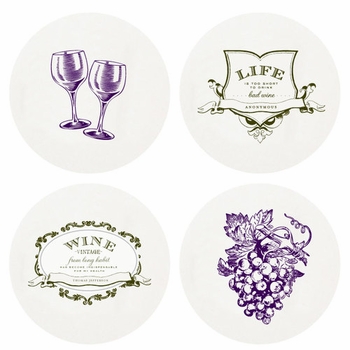 Letterpressed Wine Coasters