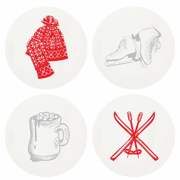 Letterpressed Winter Coasters