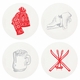 Letterpressed Winter Coasters