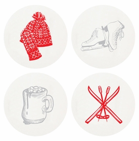 Letterpressed Winter Coasters