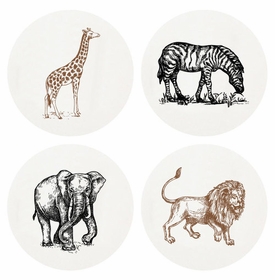 Letterpressed Zoofari Coasters