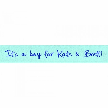 light blue personalized ribbon