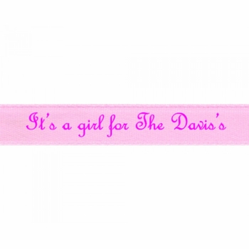 light pink personalized ribbon