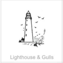 soundview millworks ocean lighthouse and gulls
