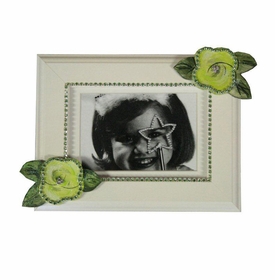 Lime Roses with Bling Picture Frame