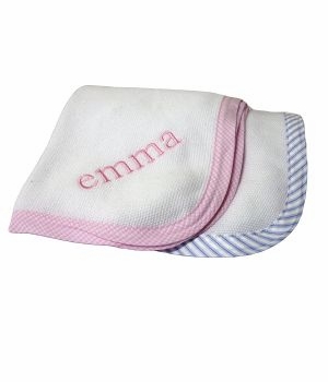 lined hooded cotton white sweater (baby blue gingham lining)