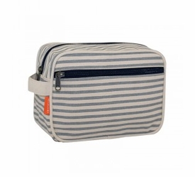 Lined Travel Kit - Striped Gray