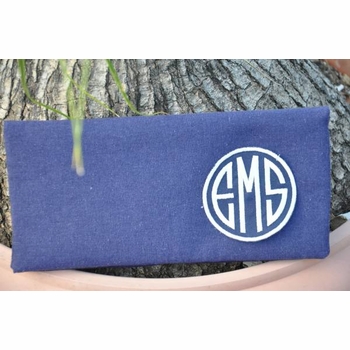 linen clutch with monogram