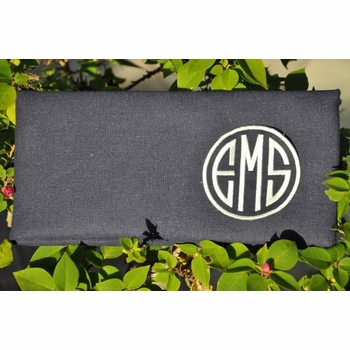 linen clutch with monogram