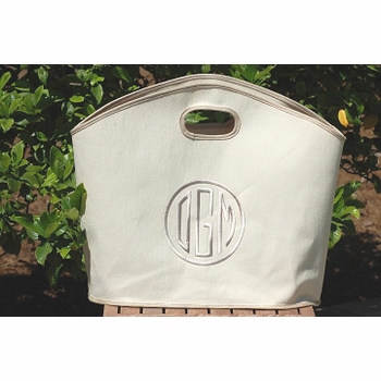 Linen Monogrammed Gg Tote