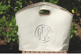 linen monogrammed gg tote
