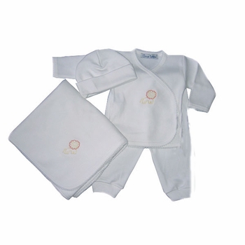 lion layette 3 piece set