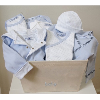 little boy blue layette gift basket