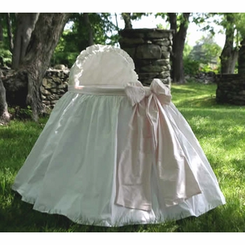 lulla smith bassinet band and bow <br> (contact us for pricing) 