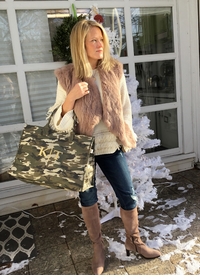 lux EW green camo tote