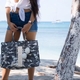 Lux Ew Grey Camo Tote -