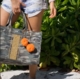 luxe ew triple stripe camo tote